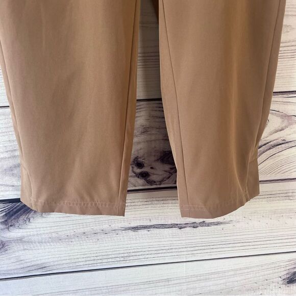 Chicos Tan Zenergy Zip Front Cropped Lightweight Pants - Picture 7 of 12